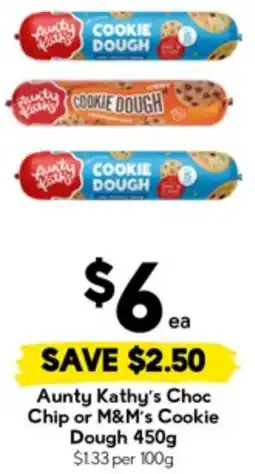 Drakes Aunty Kathy's Choc Chip or M&M's Cookie Dough offer