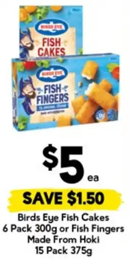 Drakes Birds Eye Fish Cakes or Fish Fingers Made From Hoki offer
