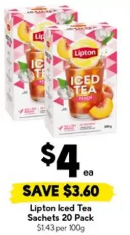 Drakes Lipton Iced Tea Sachets offer