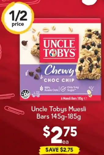 Drakes Uncle Tobys Muesli Bars offer
