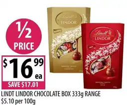 Supabarn Lindt lindor chocolate box offer
