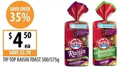 Supabarn Tip top raisin toast offer