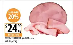 Supabarn Bertocchi triple smoked ham offer