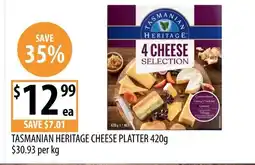 Supabarn Tasmanian heritage cheese platter offer