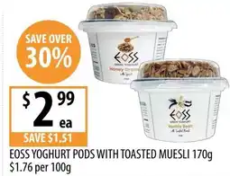 Supabarn EOSS YOGHURT PODS WITH TOASTED MUESLI offer