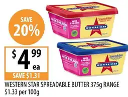 Supabarn Western star spreadable butter range offer