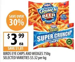 Supabarn Birds eye chips and wedges offer