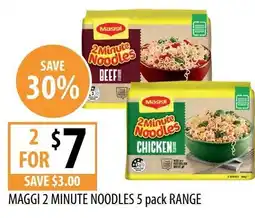 Supabarn Maggi 2 minute noodles range offer