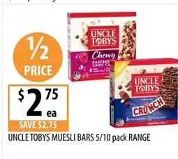 Supabarn Uncle tobys muesli bars range offer