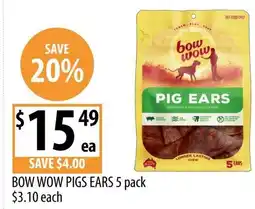 Supabarn Bow wow pigs ears offer