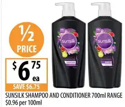 Supabarn Sunsilk shampoo and conditioner range offer