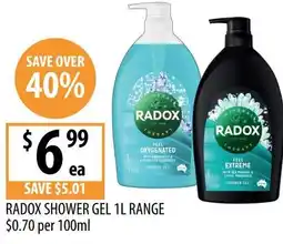 Supabarn Radox shower gel range offer