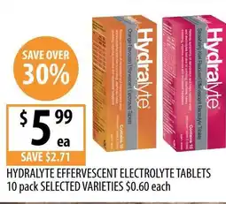 Supabarn Hydralyte effervescent electrolyte tablets offer