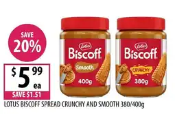 Supabarn Lotus biscoff spread crunchy and smooth offer