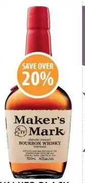 Supabarn Maker's mark bourbon 40% offer