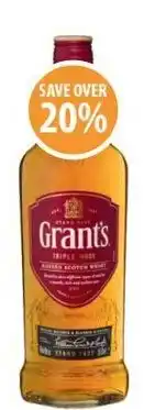 Supabarn Grant's triple wood blended scotch whisky offer