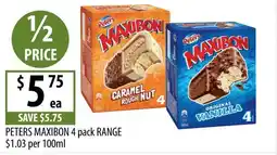 Supabarn Peters maxibon range offer