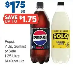 Foodland Pepsi, 7 up, sunkist or solo offer