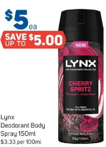 Foodland Lynx deodorant body spray offer