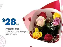 Foodland Arcadia fields coloured love bouquet offer