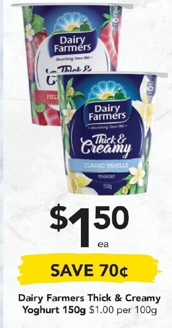 Drakes Dairy Farmers Thick & Creamy Yoghurt 150g offer