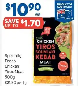 Foodland Specialty foods chicken yiros meat offer