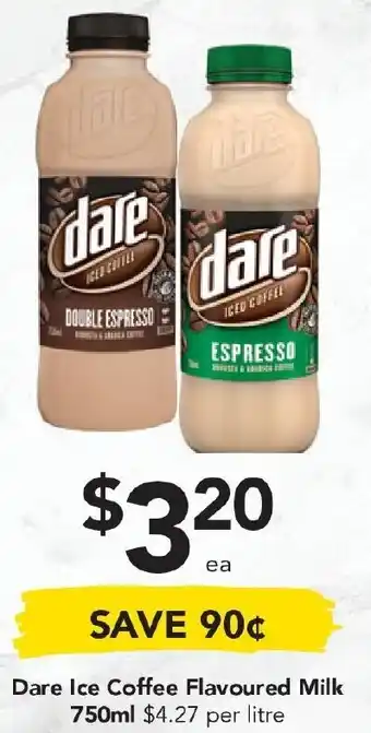 Drakes Dare Ice Coffee Flavoured Milk 750ml offer