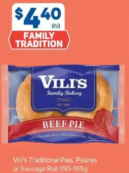 Foodland Vili's Traditional Pies, Pasties or Sausage Roll offer