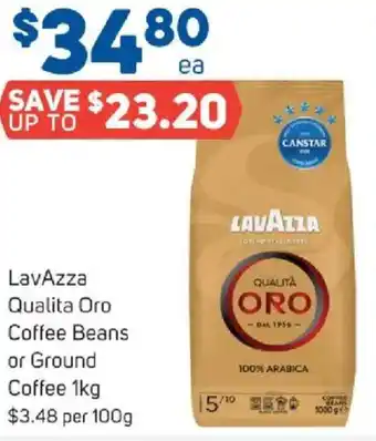 Foodland LavAzza Qualita Oro Coffee Beans or Ground Coffee offer