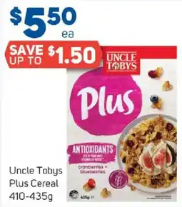 Foodland Uncle Tobys Plus Cereal 410-435 g offer