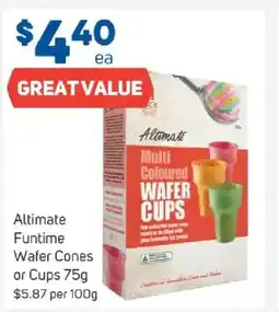 Foodland Altimate Funtime Wafer Cones or Cups offer