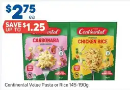 Foodland Continental Value Pasta or Rice offer
