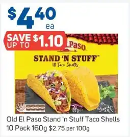 Foodland Old El Paso Stand 'n Stuff Taco Shells offer