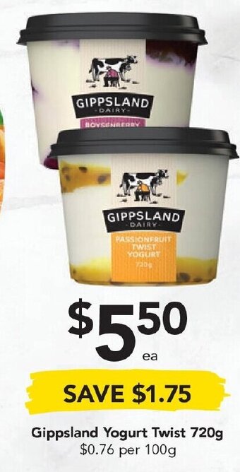 Drakes Gippsland Yogurt Twist 720g offer