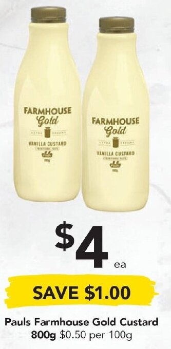 Pauls Farmhouse Gold Custard 800g