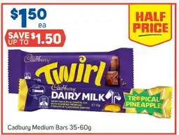 Foodland Cadbury Medium Bars offer
