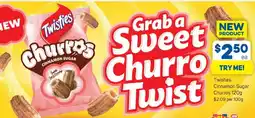Foodland Twisties Cinnamon Sugar Churros offer