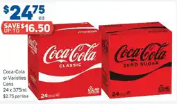 Foodland Coca-Cola or Varieties Cans offer