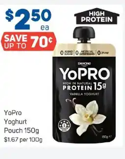 Foodland YoPro Yoghurt Pouch offer