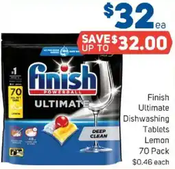 Foodland Finish Ultimate Dishwashing Tablets Lemon offer