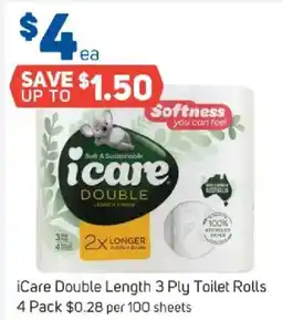 Foodland iCare Double Length 3 Ply Toilet Rolls offer