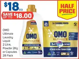 Foodland Omo ultimate laundry liquid, powder or capsules offer