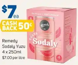 Foodland Remedy Sodaly Yuzu offer