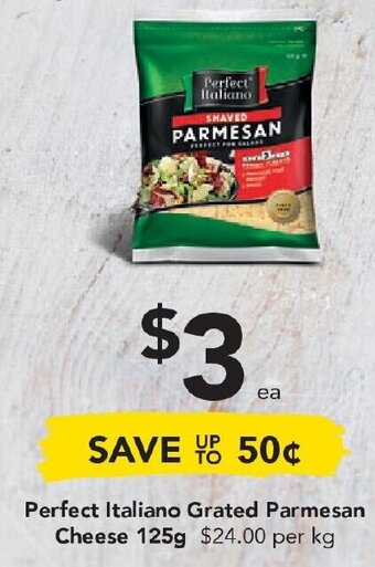 Drakes Perfect Italiano Grated Parmesan Cheese 125g offer