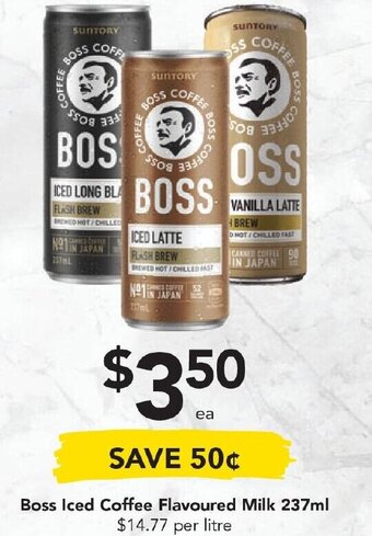 Drakes Boss Iced Coffee Flavoured Milk 237ml offer
