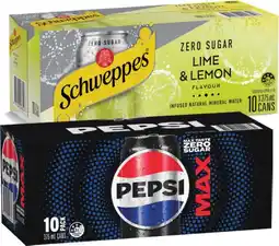 IGA Pepsi, Solo or Schweppes 10x375mL Selected Varieties offer