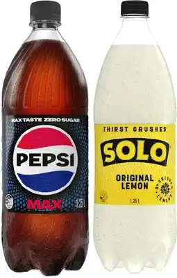 IGA Pepsi, Solo or Sunkist 1.25 Litre Selected Varieties offer