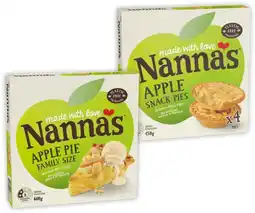 IGA Nanna’s Fruit Snack Pies 450g or Family Size Apple Pie 600g Selected Varieties offer