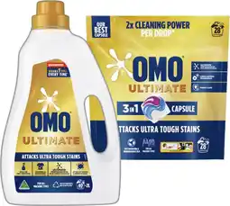 IGA OMO Expert Laundry Capsules 28 Pack or Liquid 2 Litre Selected Varieties offer