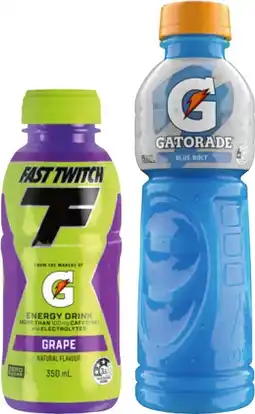 IGA Gatorade, G‑Active Electrolyte Water 600mL or Fast Twitch 350mL Selected Varieties offer
